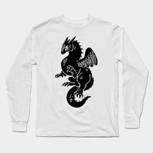 Dragon Design, Black Long Sleeve T-Shirt